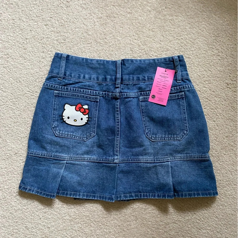 Hello Kitty Sanrio jean skirt NWT